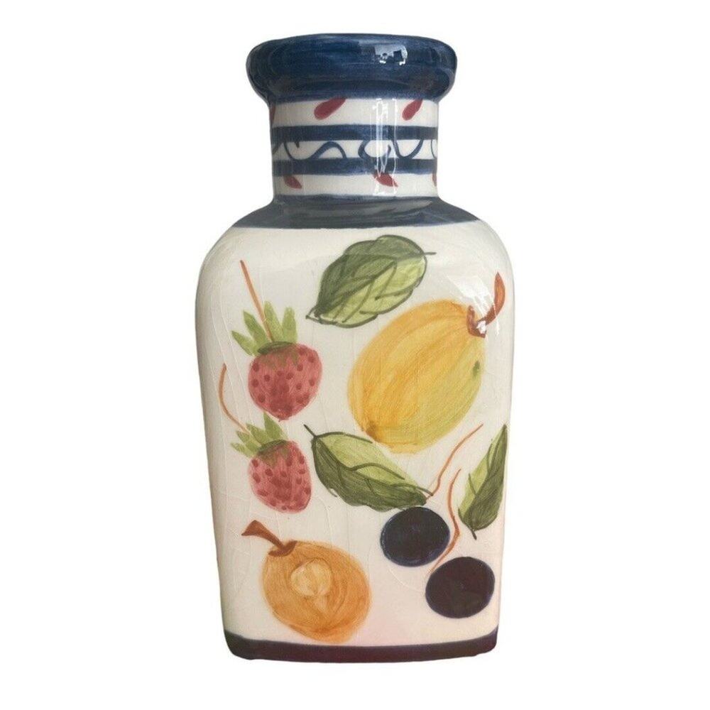 Jay Imports 5.25” Ceramic Unique Fruit Print Vase